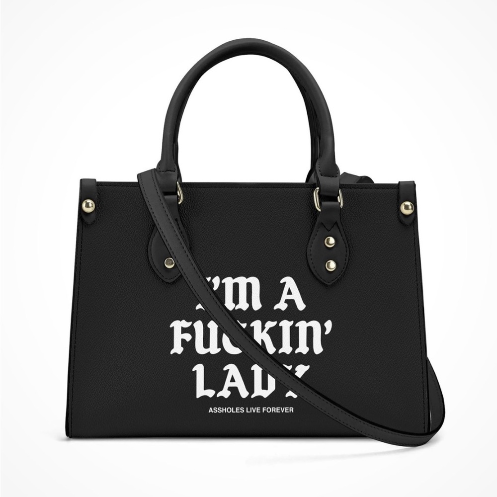 ALF Handbag With Strap - F*cking Lady Black NEW